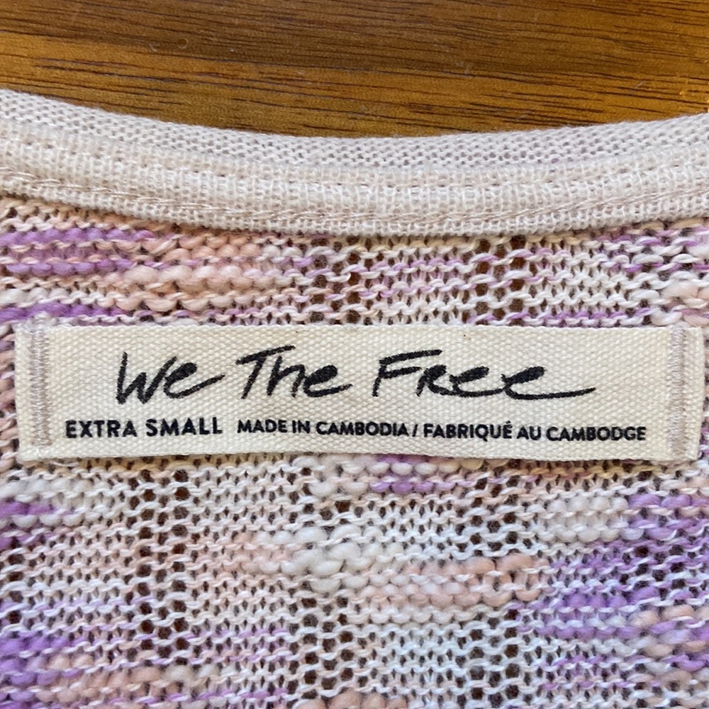 NWT We The Free Spaced Out Long Sleeve Knit Top XS - Picture 8 of 12